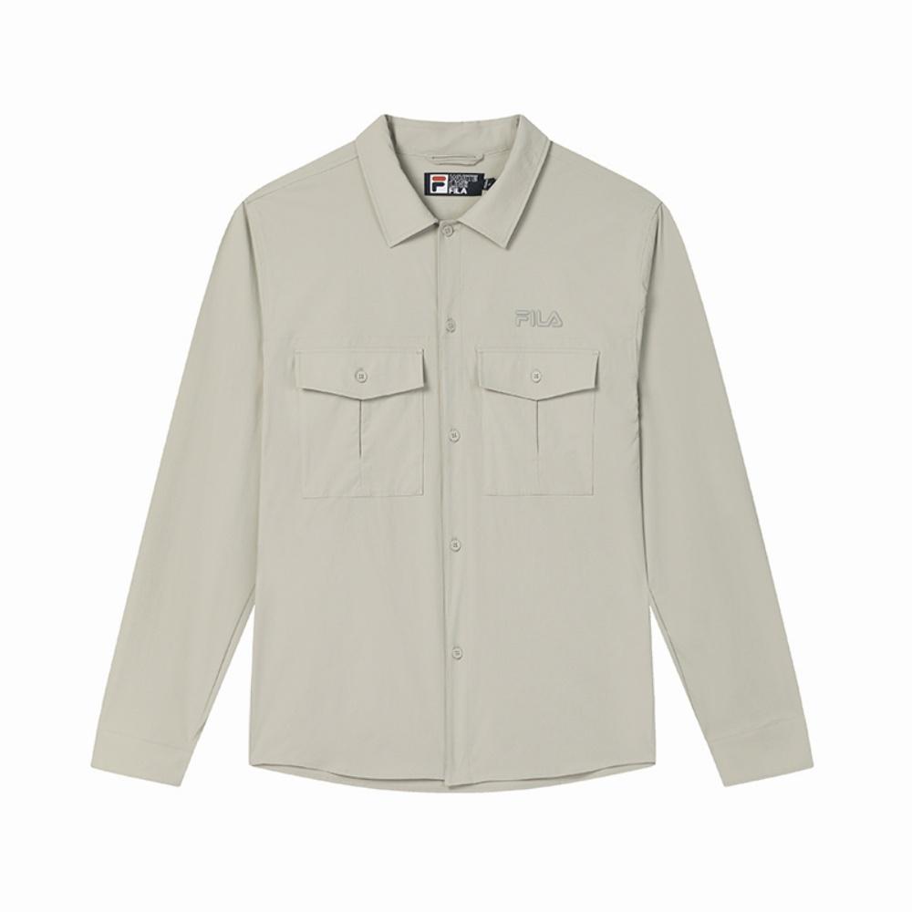 FILA Heritage Series Classic Versatile Casual Business Loose Work Style Long Sleeve Shirt Men shirts F11M538406F-LK