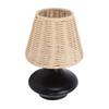 Rattan Nachttischlampe Vintage   Bambusoideae Gewebte Beistelltischlampe für Schlafzimmer Wohnzimmer