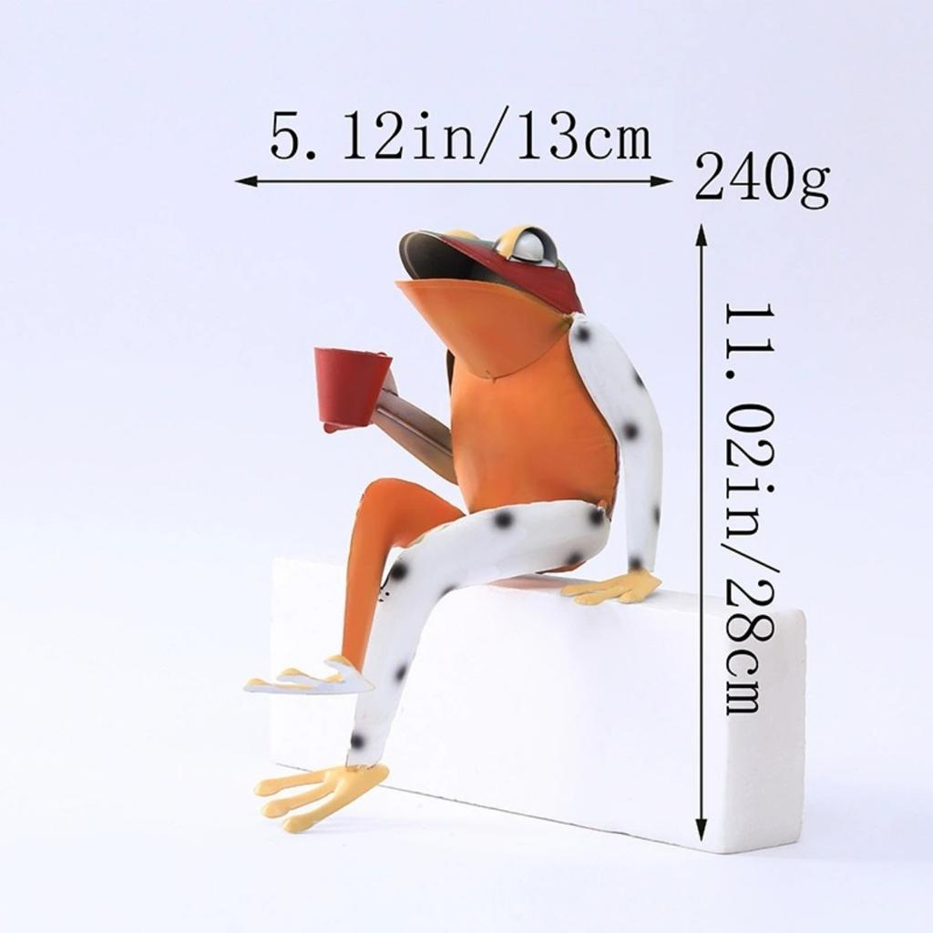 Metal Lawn Ornaments Frog Garden Decor Vintage Metal Yard Decor, Cute Animal for Indoor Outdoor Patio Lawn Backyard Frog Garden Decor