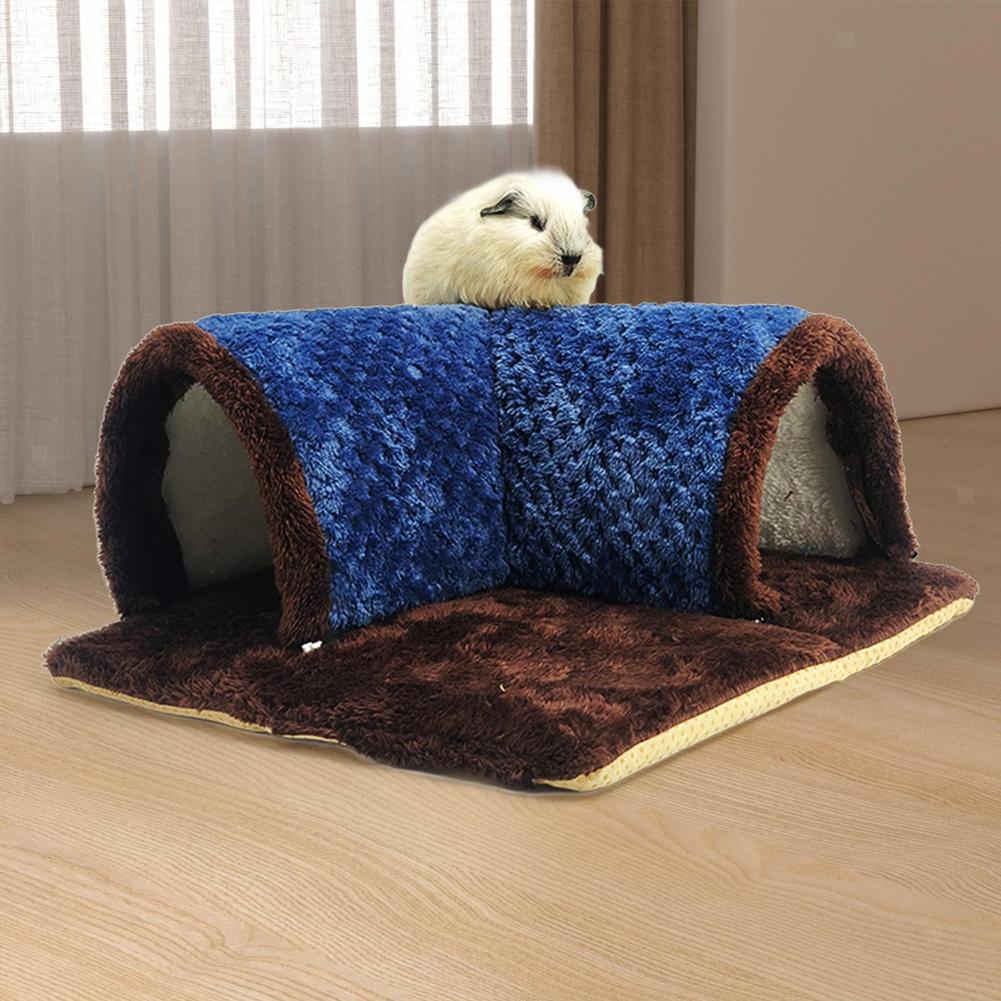 Warm Guinea Pig Hideout Tunnel Bed, Soft Removable Guinea Pig Tunnels And Tubes for Cage Guinea Pig Hides Fleece House Tubes