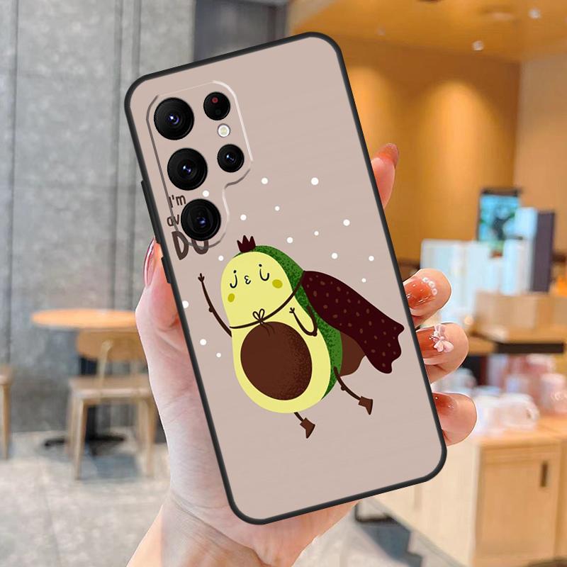 Süße Avocado-Früchte Handyhülle für Samsung Galaxy S25 S24 S23 S22 S21 S20 Ultra S9 S10 Plus S25 FE Rückseite