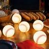 Kids Bedroom Essentials Realistic Baseball Night Light, Desk Decor Lamp, Portable Ambient Birthday Gifts Lighting Ornament for Office, Creative Sports