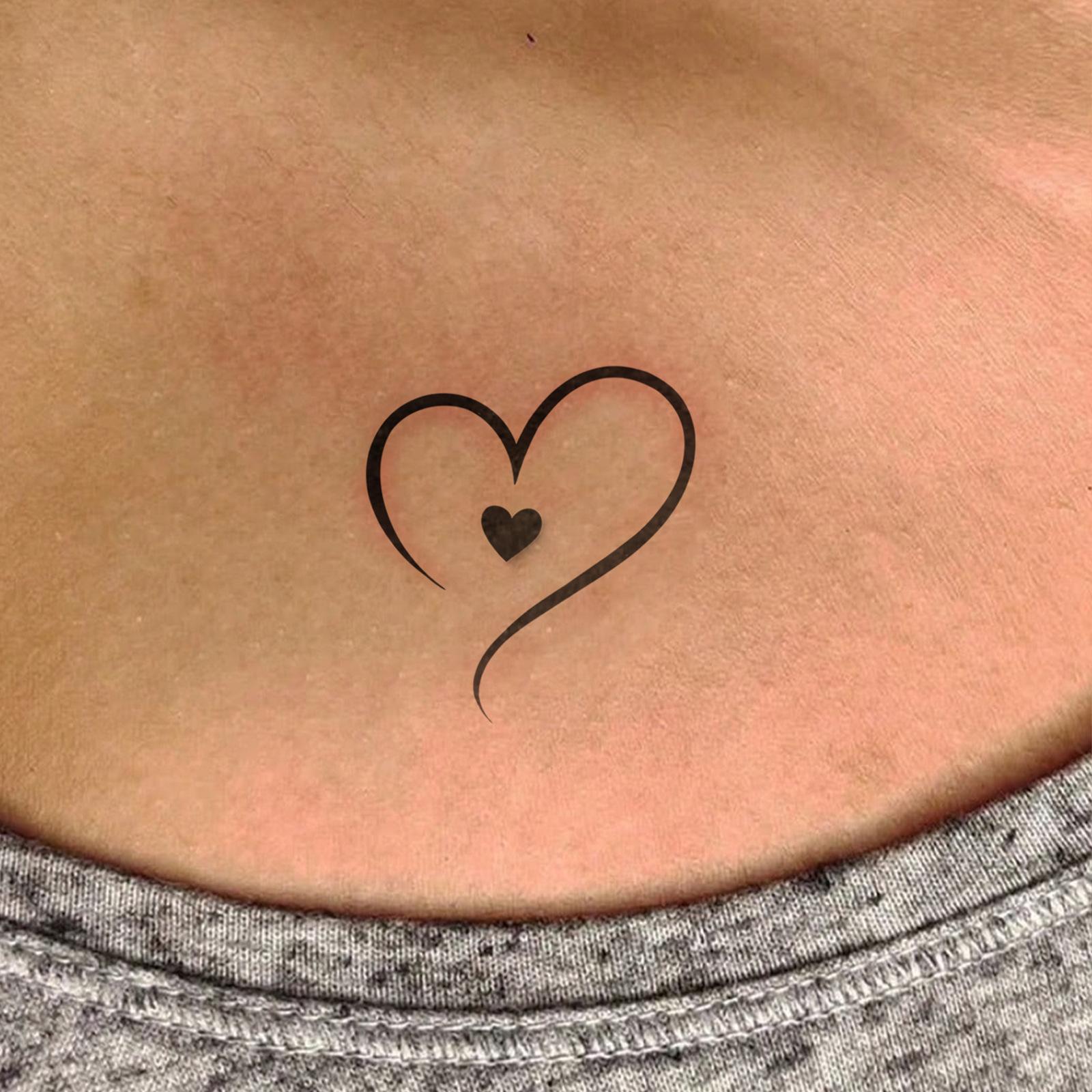 Glow Makeup Unisex Small Fresh Love Tattoo Sticker High Sense Niche Cute Tattoo Sticker