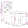 Box Spring Bed with Mattress Dark Gray 80x200 cm Fabric