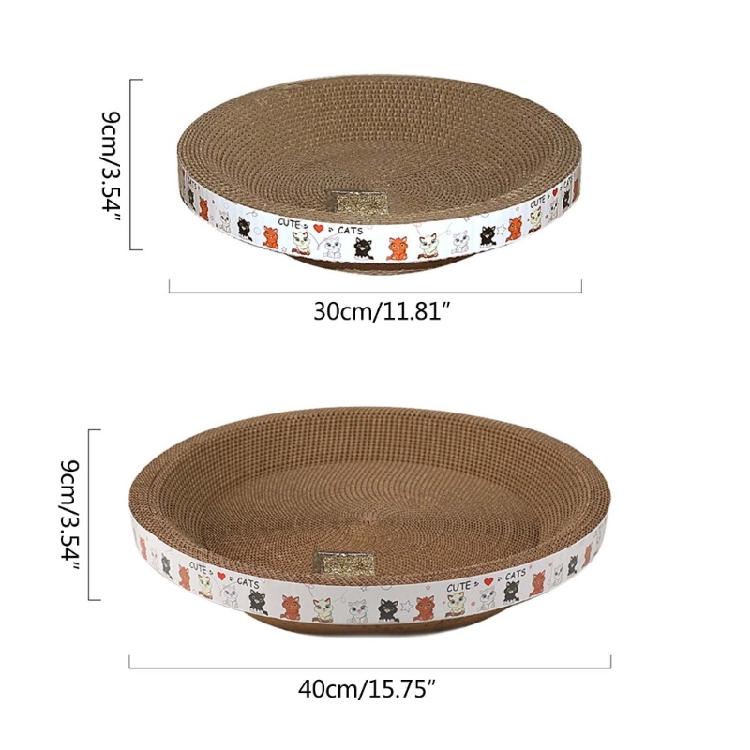 Round Cat Scratching Board Toy Funny Claw Grinder Corrugated Paper Kitten Bed