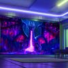 Purple Dragon Fluorescent Uv Tapestry Horror Halloween Uv Exposure Reaction Tapestry Hip Hop Abstract Style