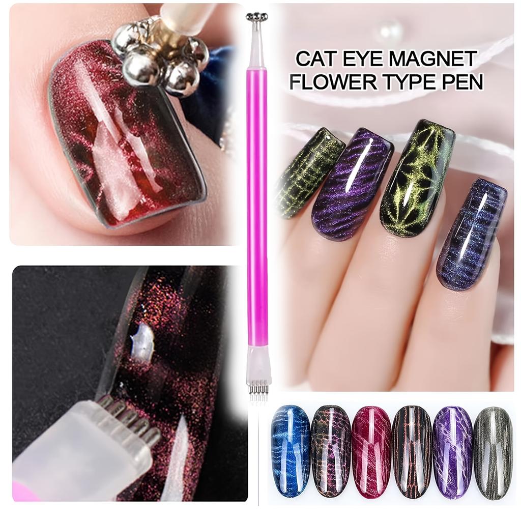 Cat Eye Gel Nail Polish Tool Set, Cat Eye Nail Polish Manicure Tool Set, Nail Magnet Tool, Professional Pen for Nail Salon or DIY