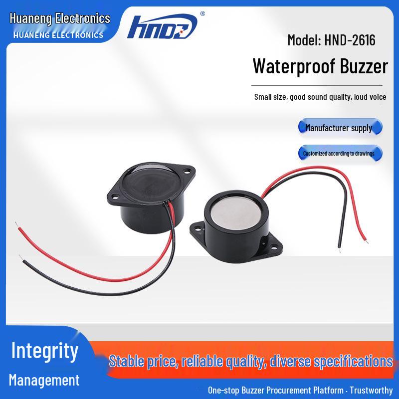 Waterproof Active Continuous Piezoelectric Buzzer Alarm HND-2616 HND-2616
