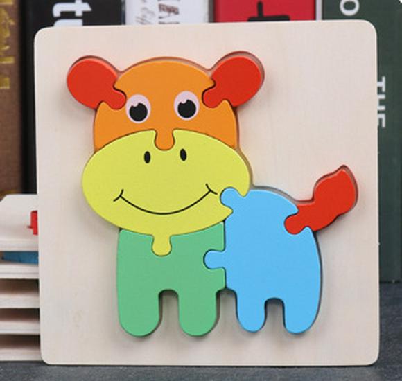 Wooden 3D Puzzle for Toddlers (1-3 Years) - Early Education & Intellectual Development Toy for Boys and Girls