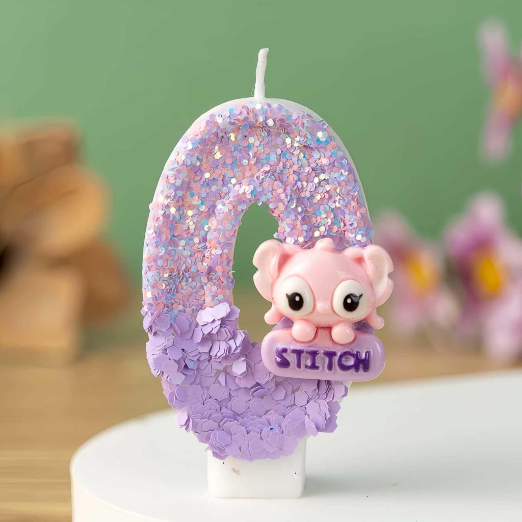 Cartoon Cute Birthday Cake Number Candles - Decorative Party Inserts