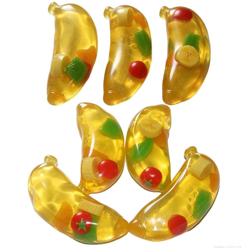 Simulated Fruit Simulated Banana Vent Toy TPR Fruits Pinch Toy Banana Squeeze Toy  Office Desk Toy