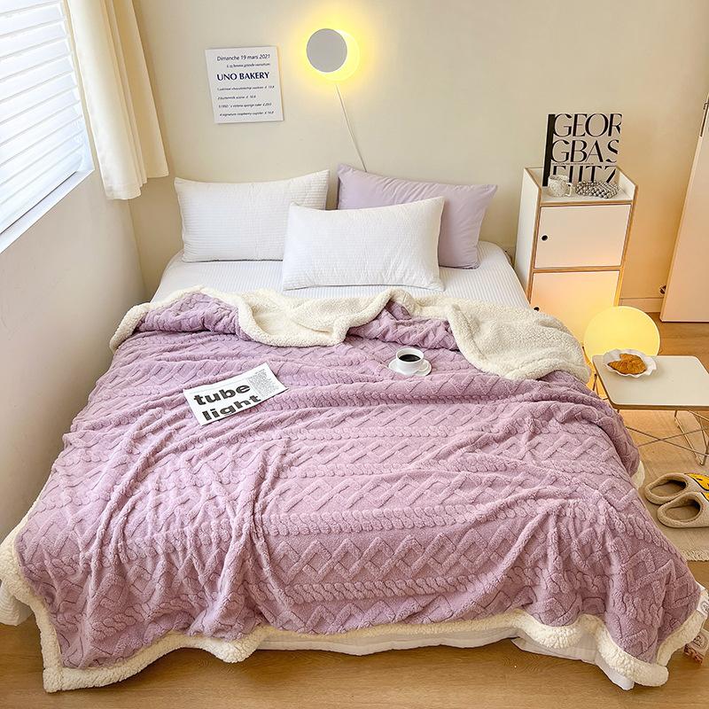 

Утолщенное плюшевое одеяло с ягненком, плюшевые флисовые пледы для кровати, дивана, теплые пледы с мантами, коралловое бархатное одеяло, домашний текстиль 200X230 cm