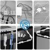 UNTIOR 20/40Pcs Cable Clips Organizer Drop Wire Holder Cord Management Self-Adhesive Cable Manager Fixed Clamp Wire Winder
