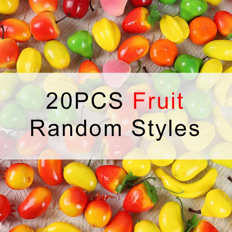 

20PCS/Set Mini Foam Models Assorted Fruit Vegetable Simulated Miniature DIY Decorating Material Game Prop Class Rewards Gift ZYF