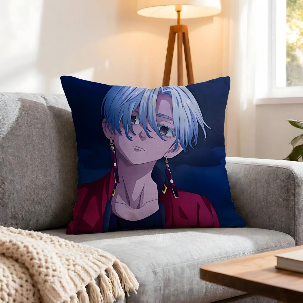 Anime Tokyo Revengers Cushion Cover Pcs Decorative Covers Soft Cushion Case for Sofa Couch Decor x x Pillowcases
