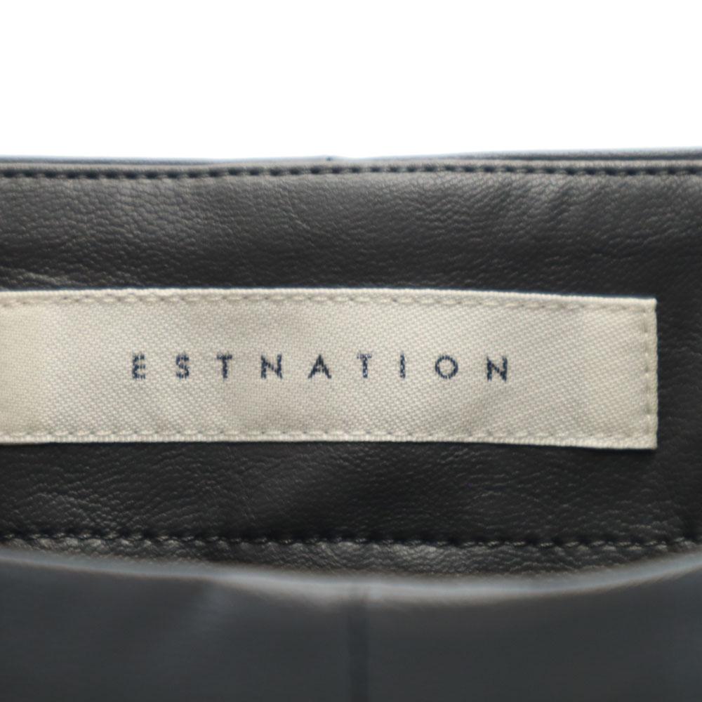 Unbenutzte ESTNATION made in Japan Kunstlederhose 38 Anthrazitgrau Damen Gebraucht