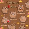 Cartoon Bear Down Jacket Fabric Patch Self Adhesive Badge Sticker  Clothing Accessories