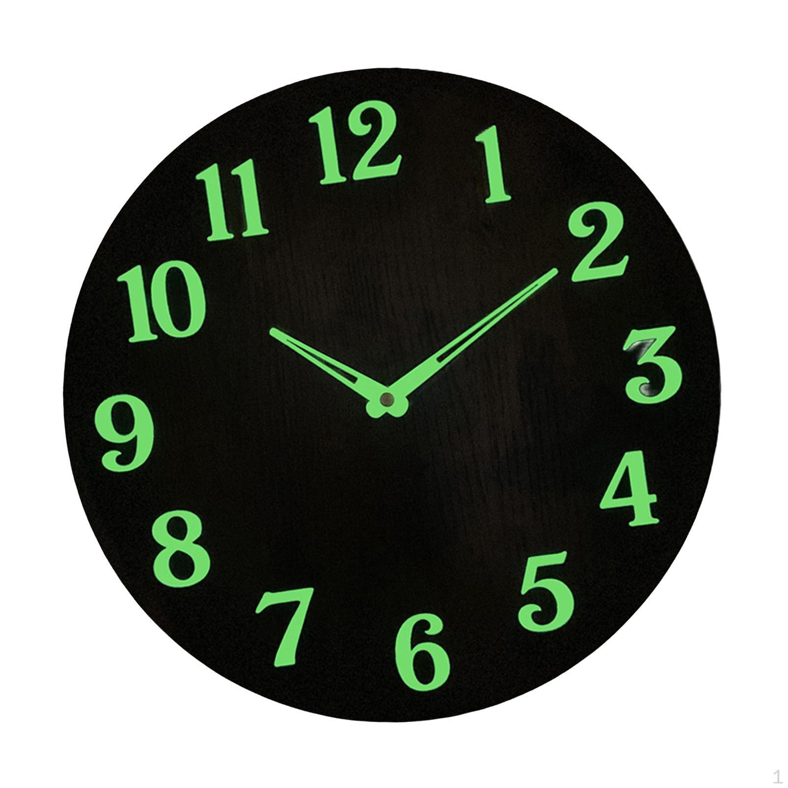 

Illuminated Wooden Wall Clock Silent 12 Modern Design for Home Decor StyleA