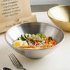 Japanese Style 304 Stainless Steel Bowl Heat Insulated Anti Fall Ramen Bowl Durable Instant Noodles Bowl Japanese Cuisine