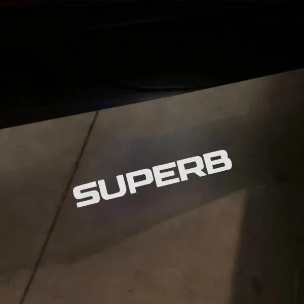 ZDVK6 Car Door LED HD Welcome Courtesy Shadow Projector Lamp Logo Light For Skoda VRS Octavia A5 MK2 Superb 2 MK2 3 MK3 3U 3V 3T 3V5