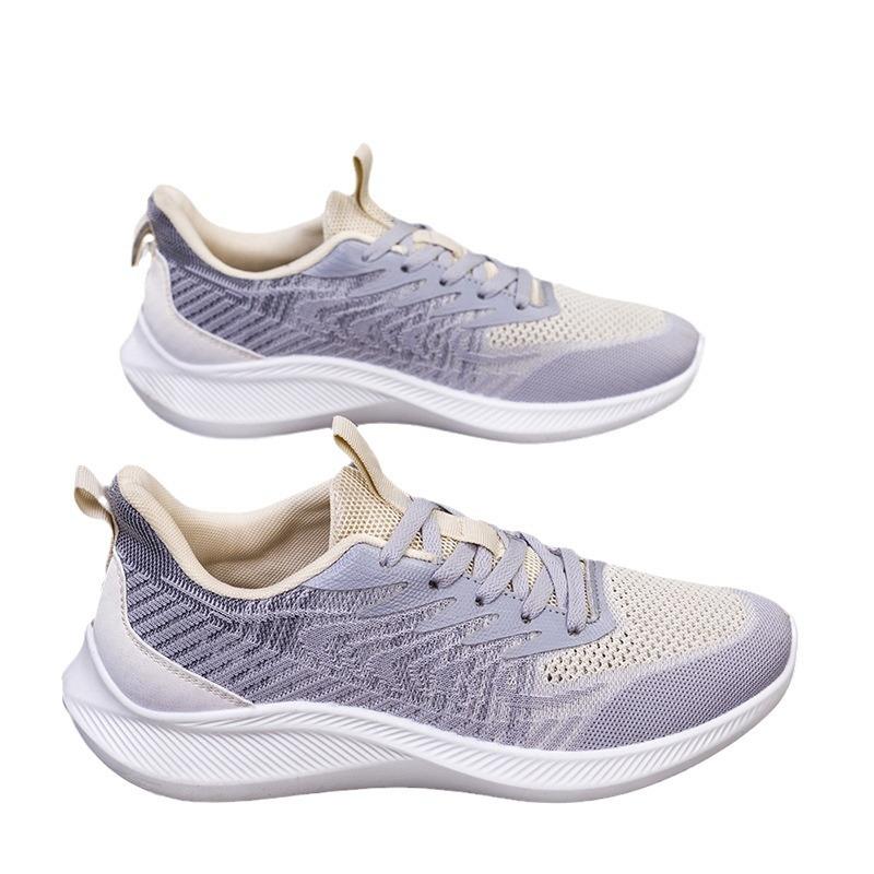 New fashion trend sports shoes casual shoes men's breathable fly-woven light shoes running shoes men's shoes