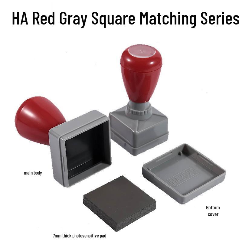 HA Atomic Red-Gray Shell Seal with 7mm Photosensitive Pad 12x12 with Photosensitive Pad