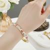 Metal Cloisonne Bracelet Retro Enamel Flower Bangle Closed End Enamel Bracelet  Ethnic Style