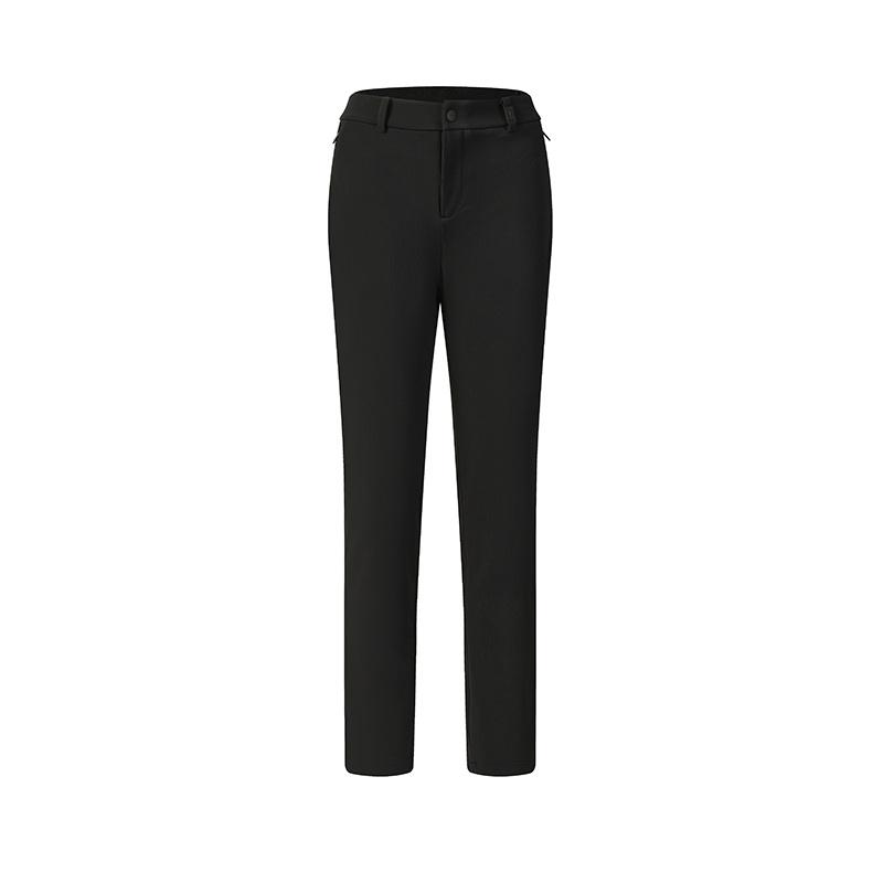 FILA Golf Series Simple Trendy Sports High-Quality Versatile Comfortable Soft Knitted Casual Pants Women bottoms Deep-Black A11W545604FBK