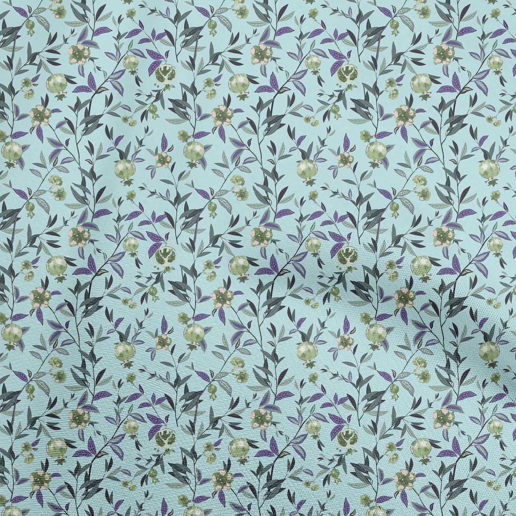oneOone Cotton Flex Light Blue Fabric Asian Suzani  Fabric For Sewing Printed Craft Fabric By The Yard 40 Inch