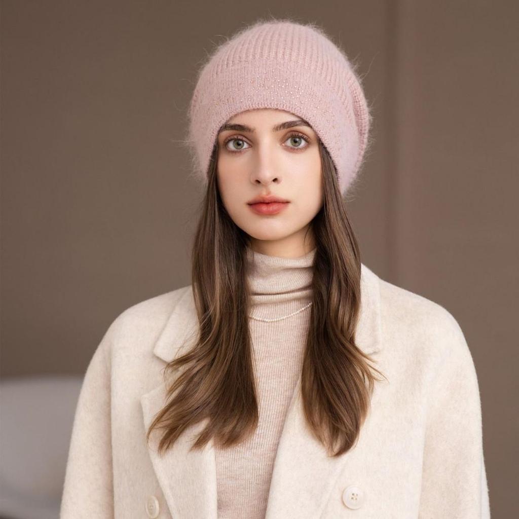 Winter Hats Woman New Trendy Women'S Winter Knit Beanie - Cozy And Chic For Cold Weather Hat Warm Ear Protection Retro Casual