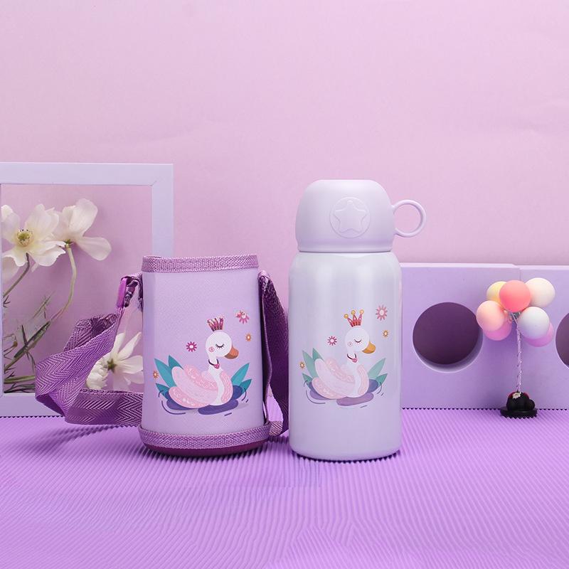 Bouncing Outdoor Vacuum Flask Dual-use Children's Cloth Cover Cute Cartoon Water Cup