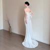 Fishtail Toast Dress Bride Sequined Banquet Neck Evening Dress Engagement Light Luxury Niche Going Out Yarn Welcome Dress Skirt