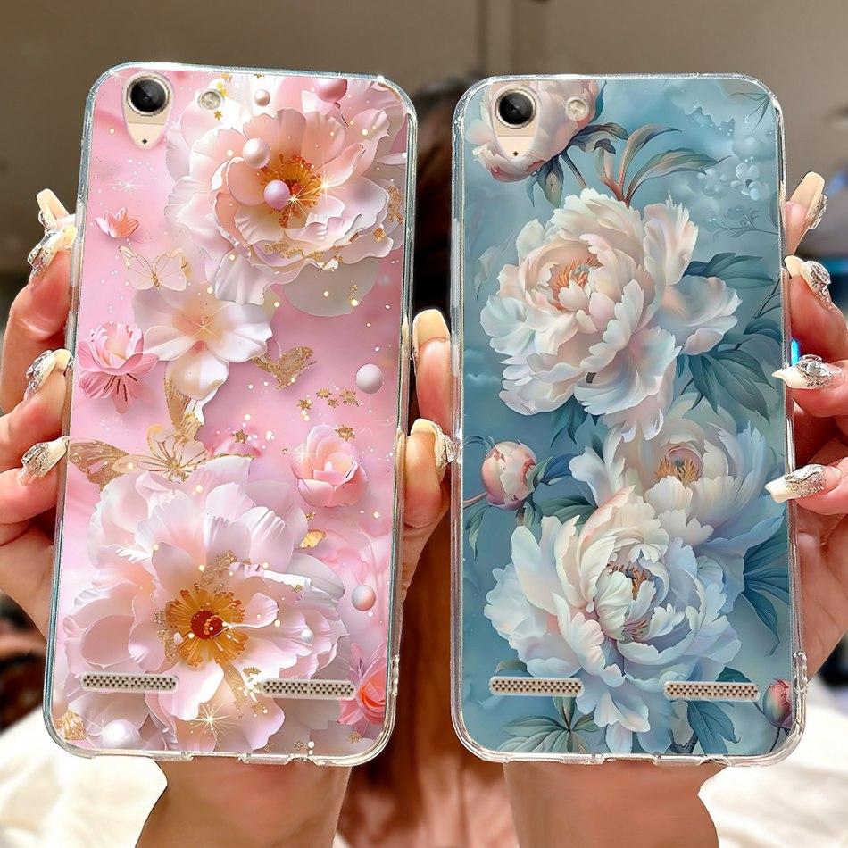 For Lenovo Vibe K5 / K5 Plus / K5 Pro L38041 A6020a40 A6020a46 Phone Case Elegant Floral Butterfly Soft Silicone TPU Cases