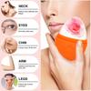Egg Shaped Silicone Ice Face Roller for Skin Care, Orange