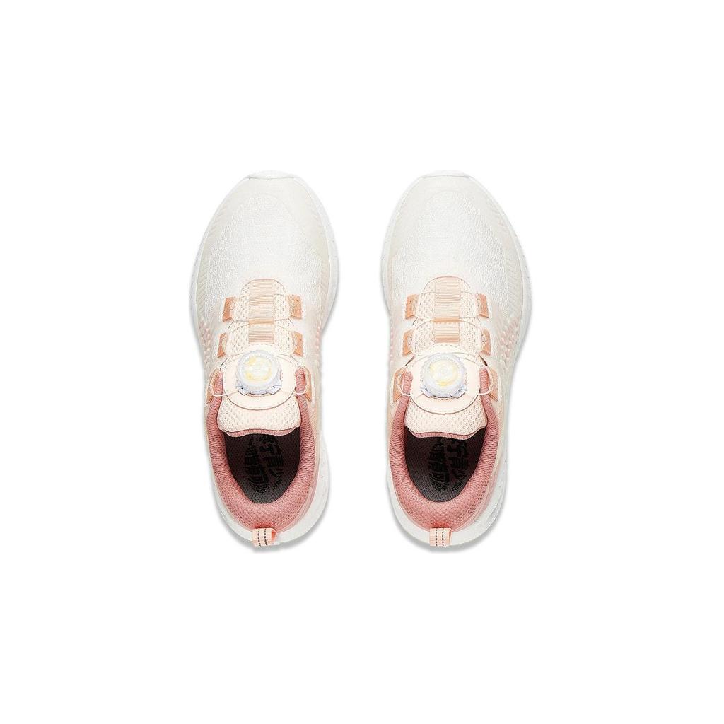 Li Ning Kids Kunpeng V2 Comfortable Shock Absorbing Durable Low Top Running Shoes Kids Running Shoes Pink White YKFT072-6