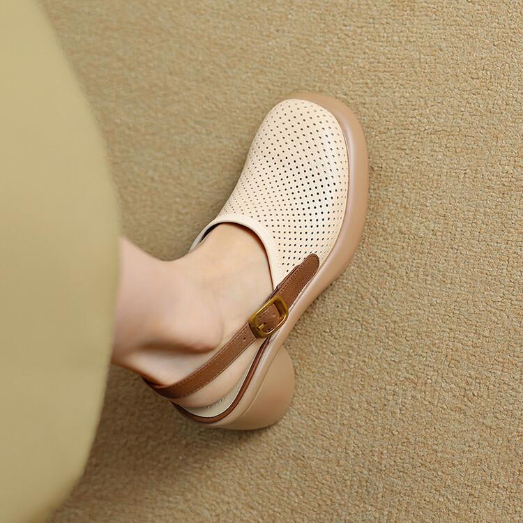 Sandály na kulatém podpatku Letní Kulatá Měkká Podrážka Protiskluzové Odolné proti Opotřebení Vysoké Podpatky