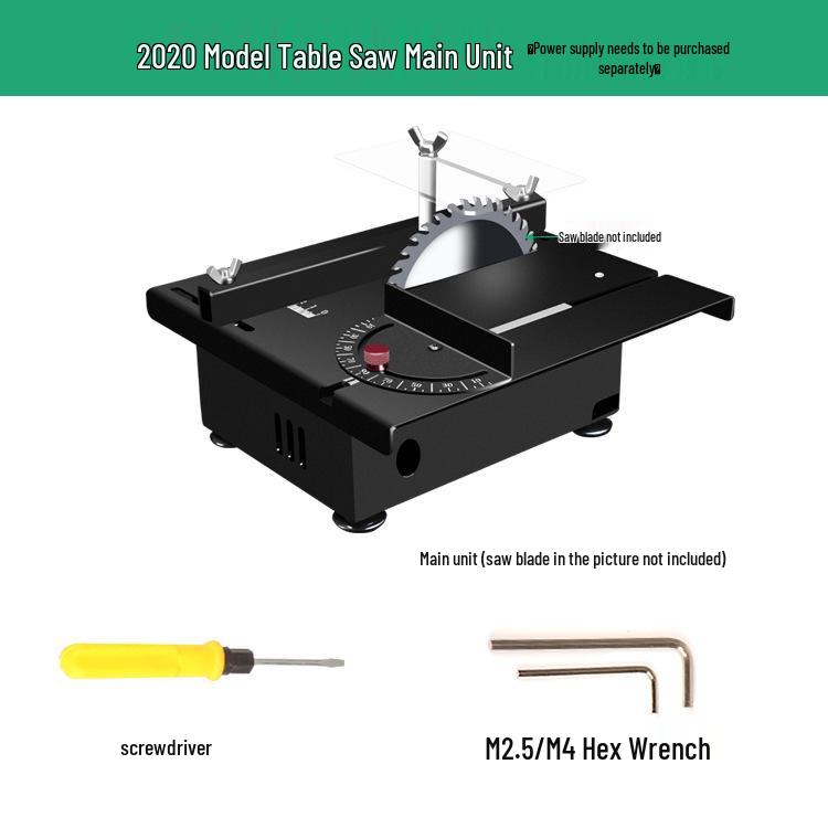Compact Multi-Functional Electric Table Saw and Grinder for DIY Woodworking and Model Precision Cutting