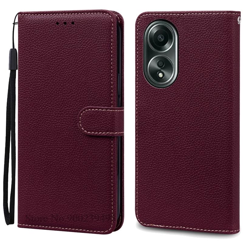 A58 A 58 Case For OPPO A58 Case Silicone Wallet Flip Leather Case For OPPO A58 4G Case Book Cover For OPPO A58 5G Phone Fundas