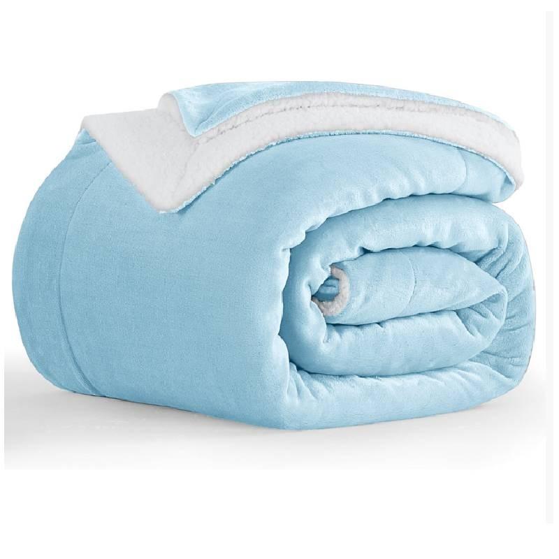 Thick Polyester Plush Fleece Blanket With Double Layer Warmth For Home Use Sleep
