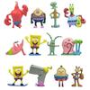 12 stuks Spongebob Actiefiguur Speelgoed Sponge Bob Patrick
