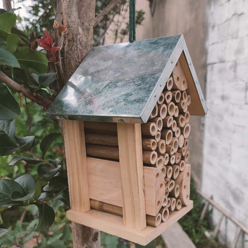 Bee Houses For The Garden Wooden Ladybug Hotel Decorative Nesting Box For Ladybugs Lacewings Outdoor Garden Backyard Balcony