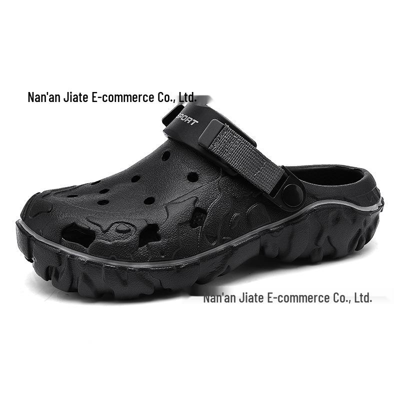 Men's Plus Size Lightweight Closed-Toe Beach Clog Sandals