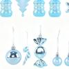 Christmas Tree Ornaments Set 45 Pieces Festive Decoration Shatterproof Christmas Decorations For Tree For Railing Window