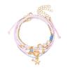 Women's Bohemian Starfish Shell Heishi Beads Bracelet Dainty Crushed Stone Braided Rope Chain Stackable Party Jewelry Gift