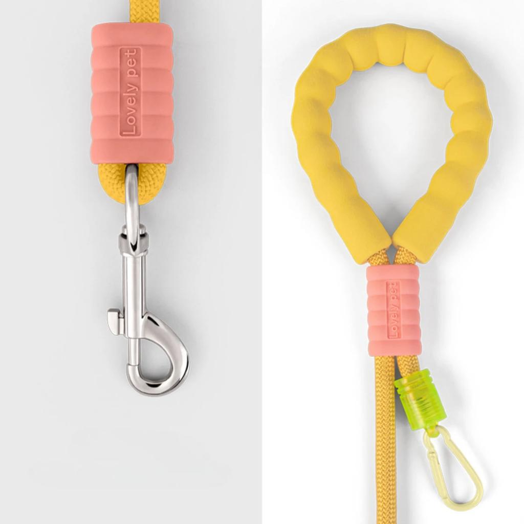 Dog Leash Can Be Worn Cross-body Cloud Foam Cotton Handle Contrast Color P Rope Puppy Goes Out for Pet Walking
