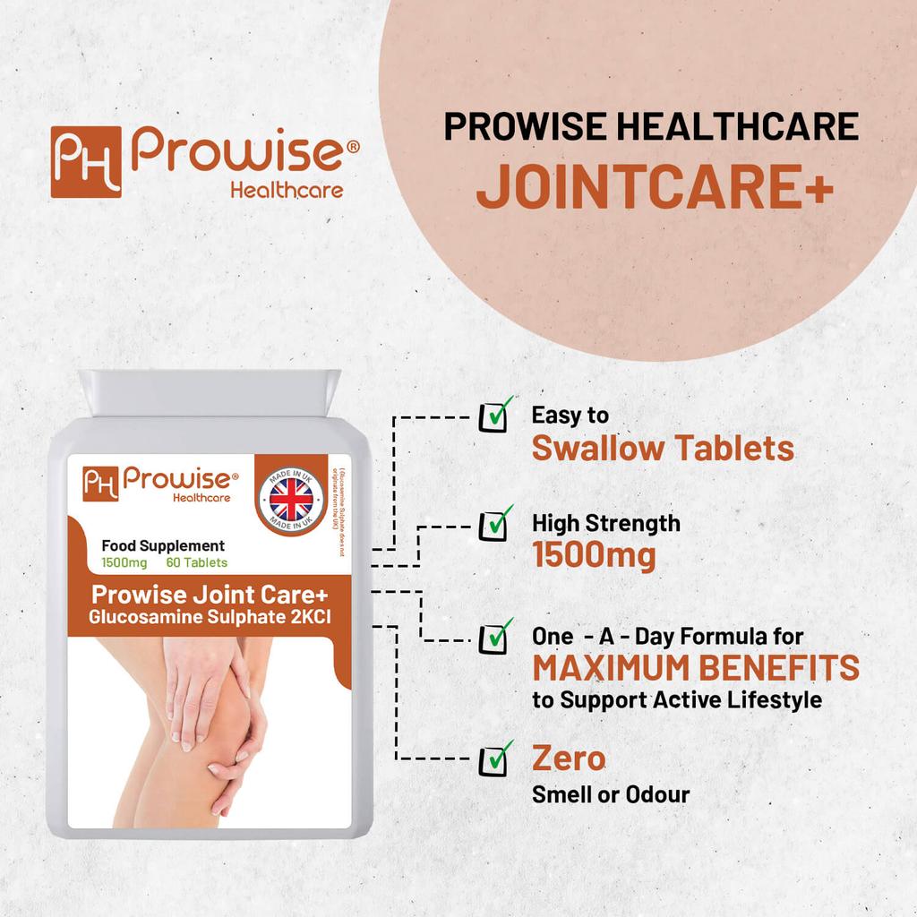 Joint Care+ (Glucosamine Sulphate 2KCl) 1500mg 60 Tablets | Made In UK