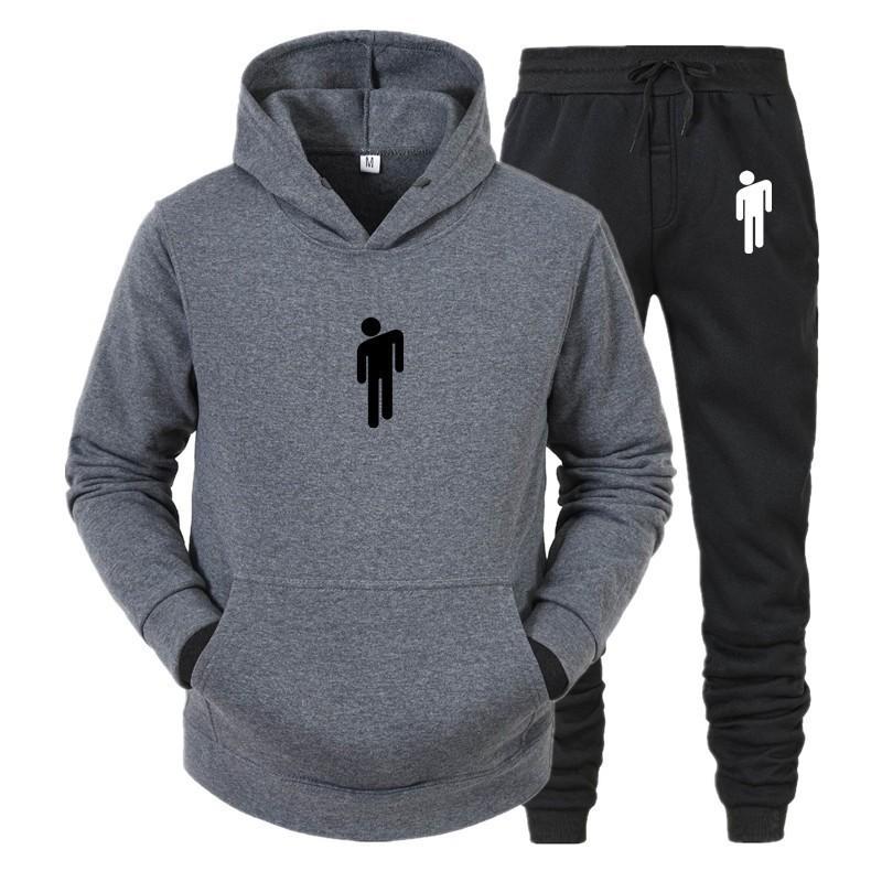 Hot Search Men's Women's Loose Hoodie Set Printed Couple Fashion