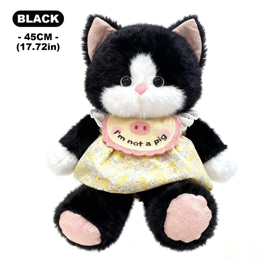 Non-Toxic 45Cm Imitation Mink Fur Cat Doll Cute Little Cat With Dress Plushies Plush Stuffed Animal Doll Children Valentine Day Children Gifts