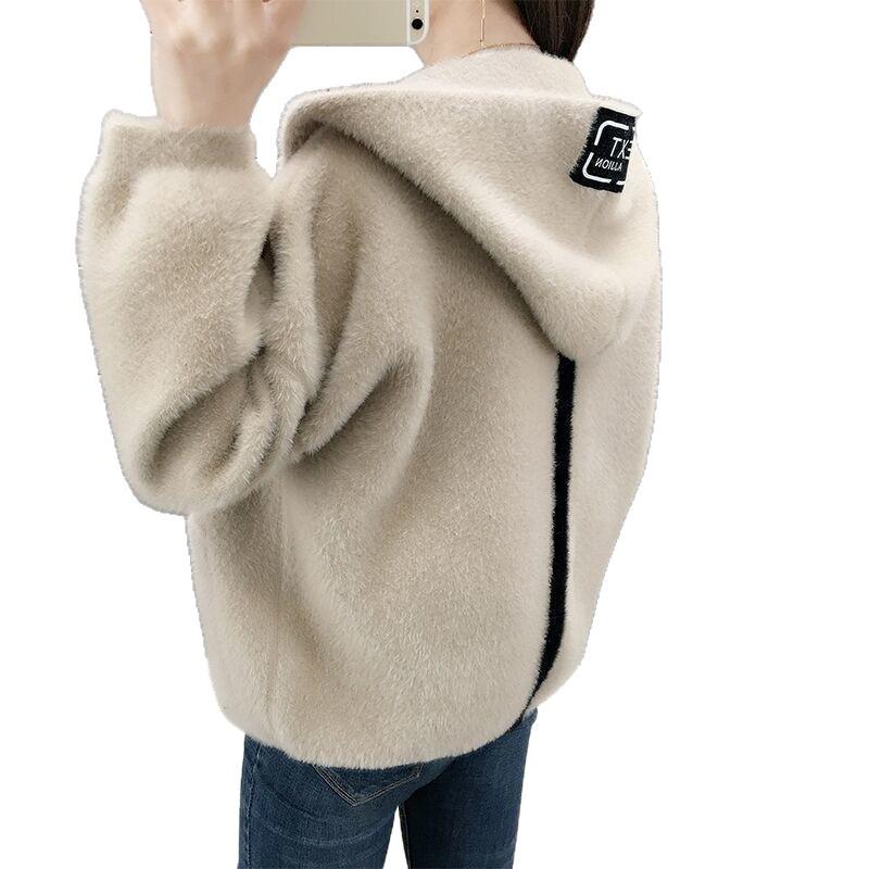 Women's Versatile Hooded Cardigan Jacket 2025 - Spring & Autumn Loose Sweater Jacket