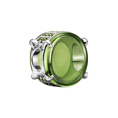 Green Oval Arc Gemstone Pendant Women Pendant 799309C02